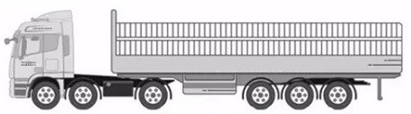 雙轉一拖三13米（mǐ）貨車核載圖