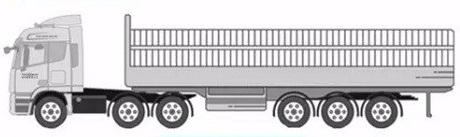 二拖三13米貨車核載圖