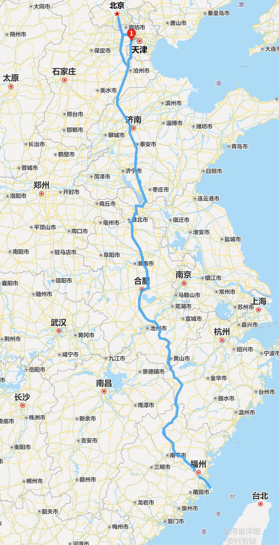 京台高（gāo）速公路（lù）全程地圖