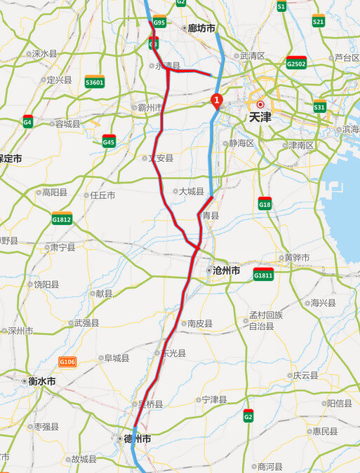 京台高速公路地圖-河北段